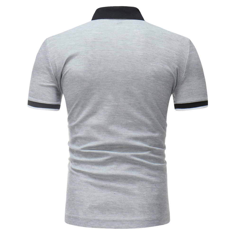 Men's Short Sleeve 3 Digital Embroidery Casual Short Sleeve POLO Shirt