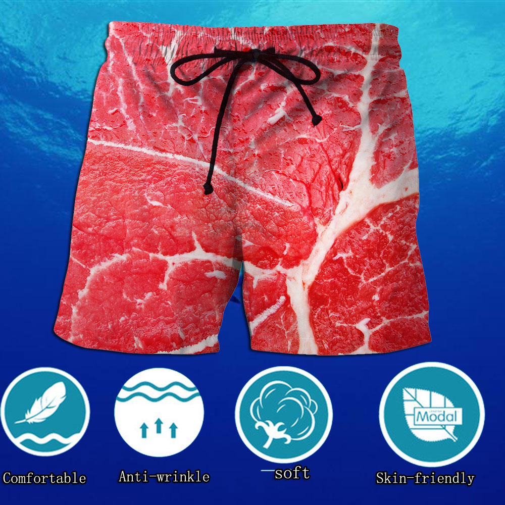 Men's Summer 3D Casual Beach Quick Drying Swim Shorts