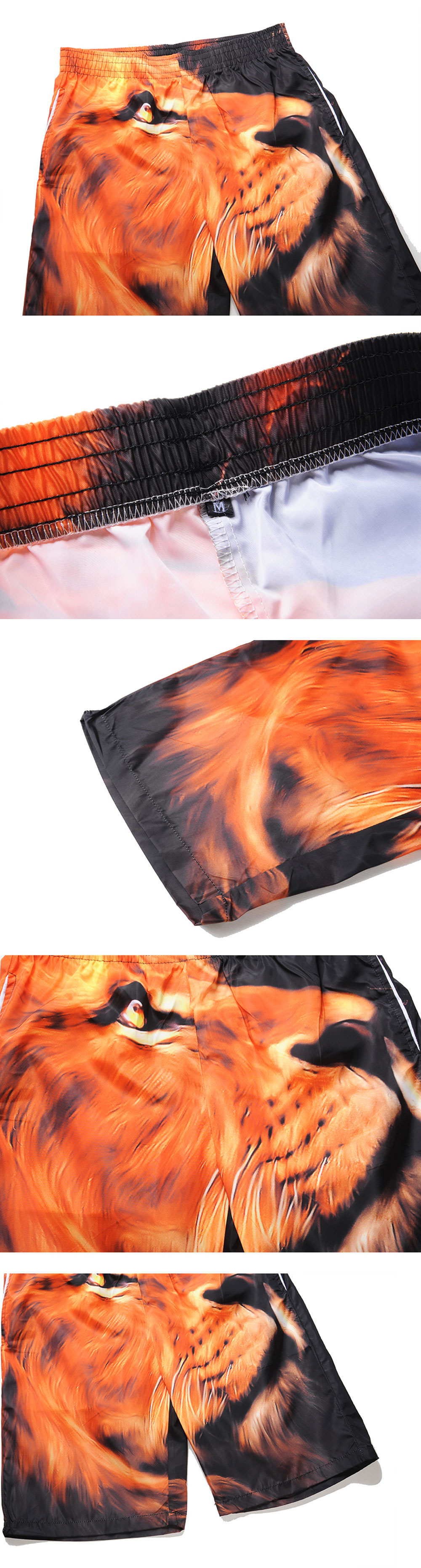 Men's Summer 3D Casual Beach Quick Drying Swim Shorts