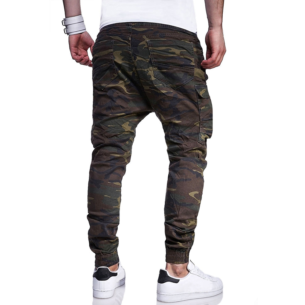 2018 New Men's Large Size Fashion Camo Printed Casual Trousers