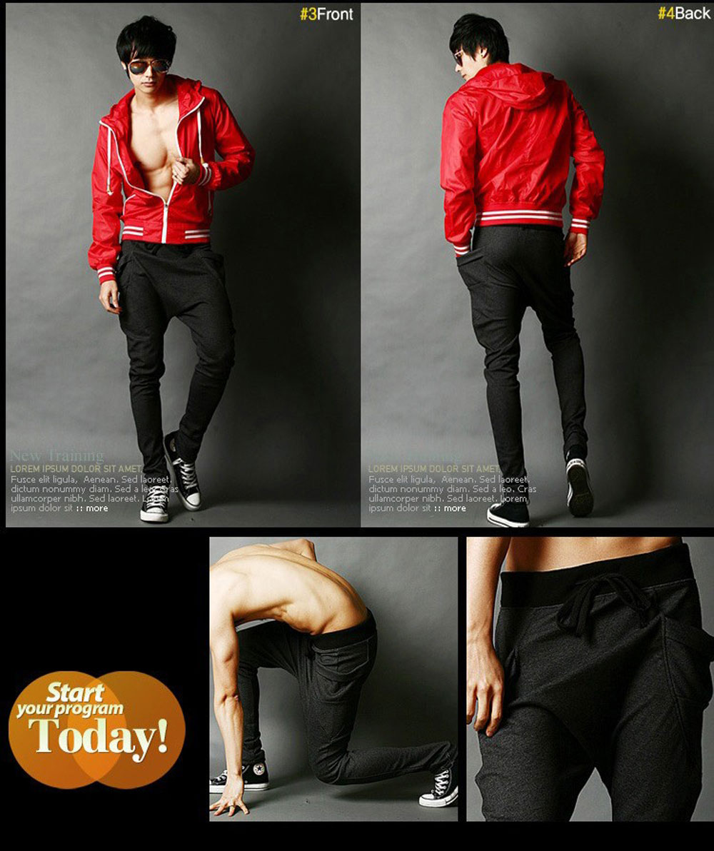 Men's Sports Casual Pants Trend Harem Pants Cheap Walking Pants