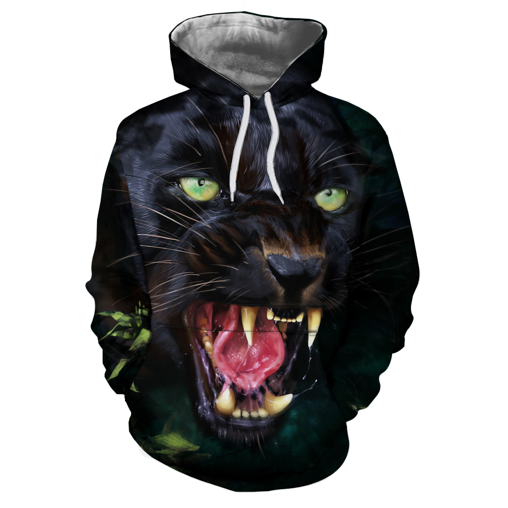 2018 New Fashion Print Long Sleeve Hooded Sweatshirt