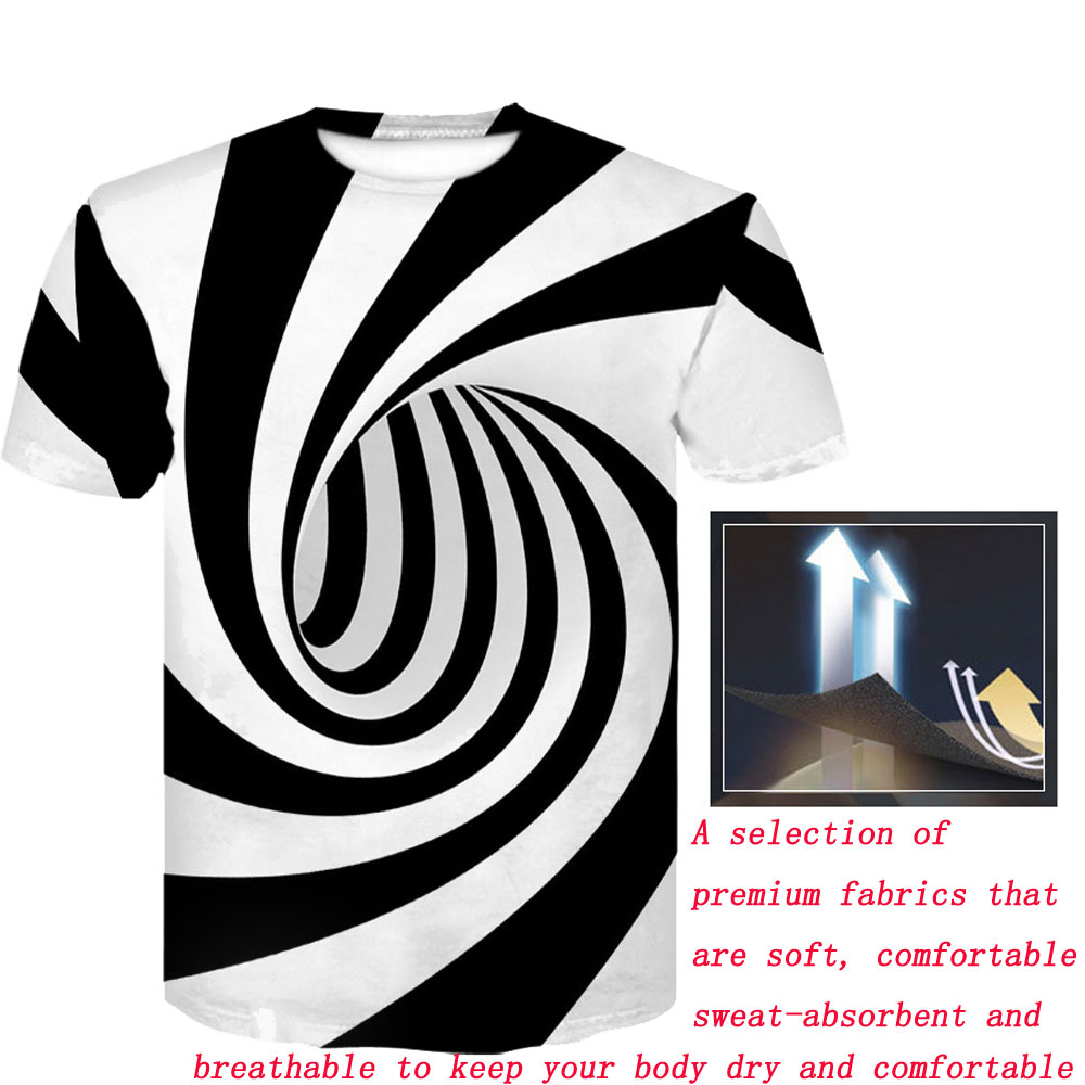 Men's Summer Short Sleeve Digital Print Personality T-Shirt