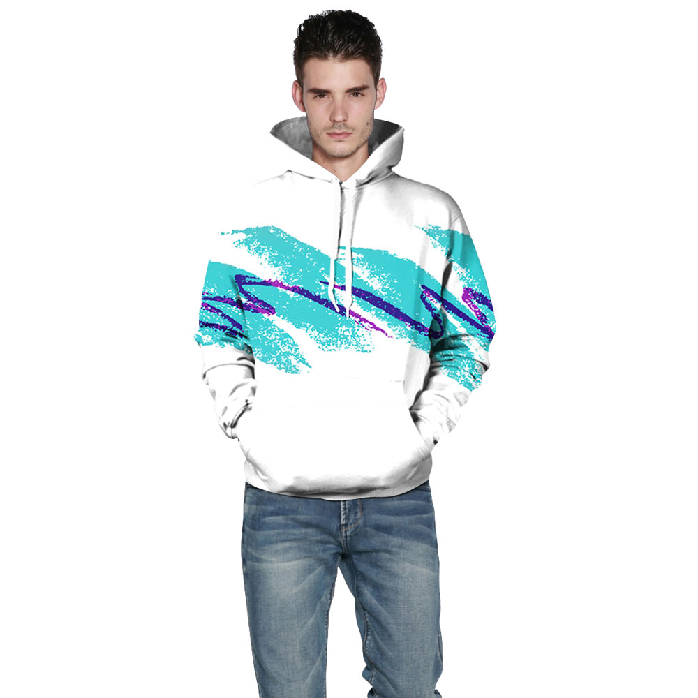 Autumn Winter Digital Printing Men's Long-Sleeved Ink Sweatshirt