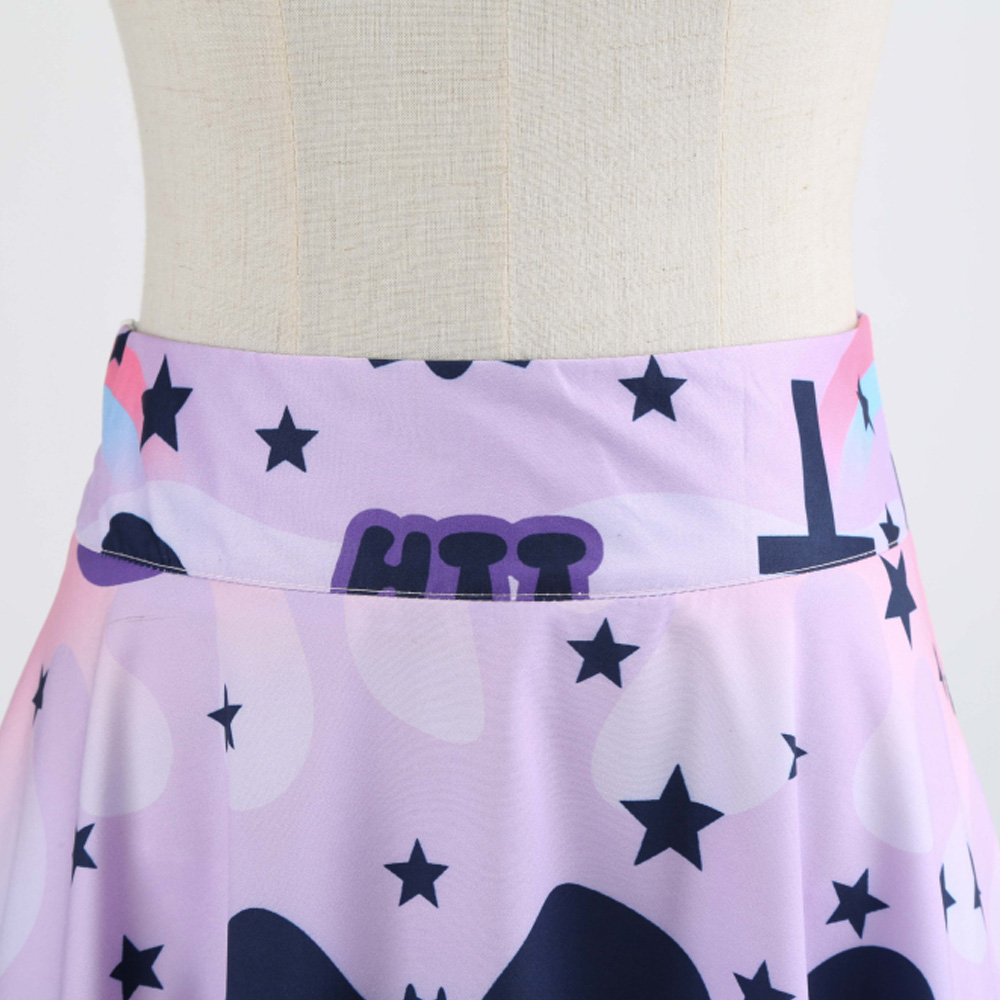 Hepburn Vintage Series Women Skirt Spring And Summer Halloween Ghost&Bat Printing Design Corset Retro Skirt