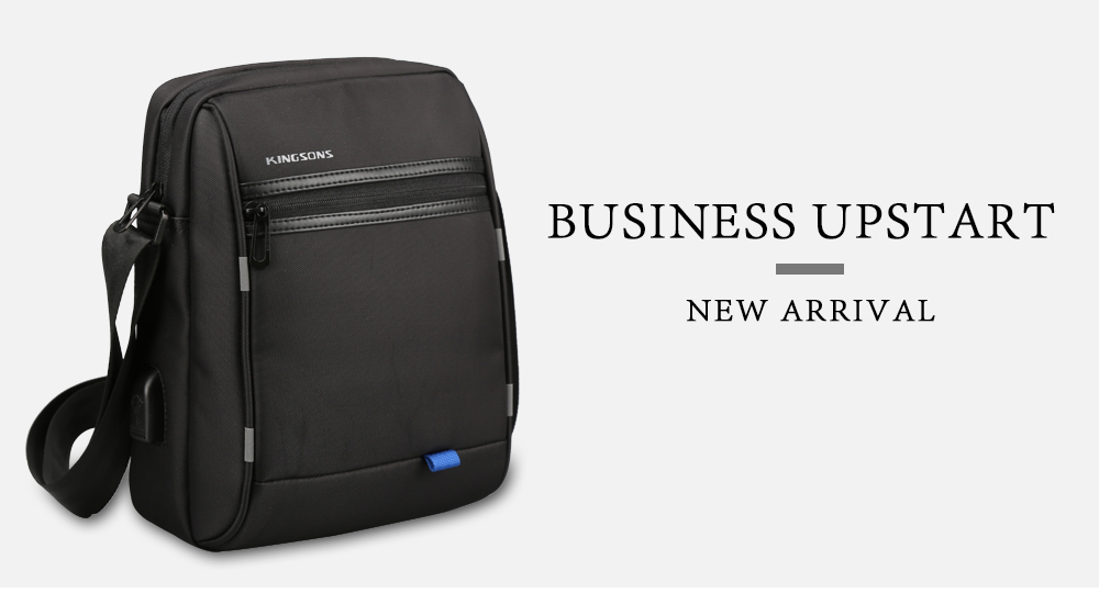Kingsons 10.1 inch Casual Business Waterproof Men's Shoulder Crossbody Bag