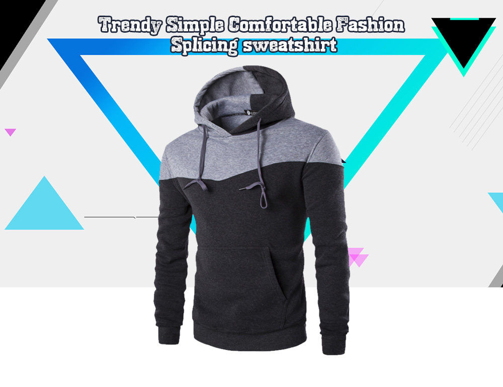 Trendy Simple Comfortable Splicing Sweatshirt for Men