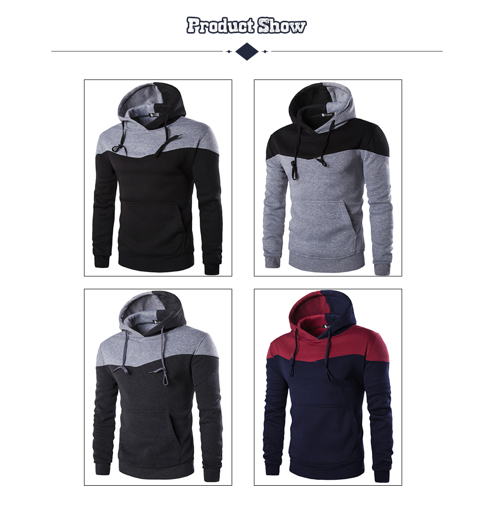 Trendy Simple Comfortable Splicing Sweatshirt for Men