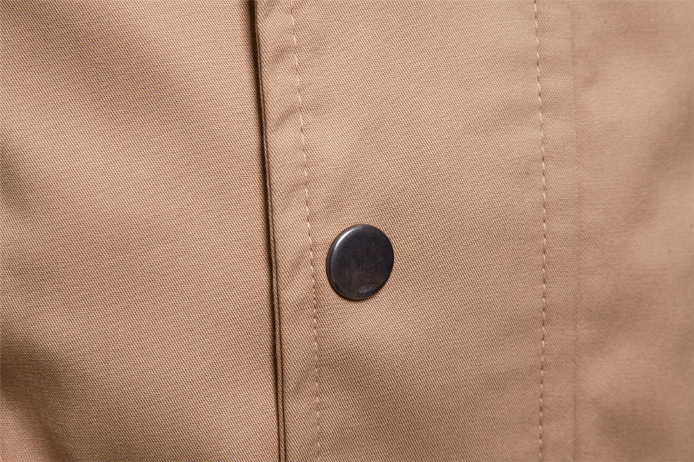 Winter Men'S Solid Color Jacket Casual Hooded Coat