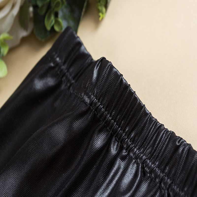 Sexy Ladies High Waist Wet Look Faux Imitation Leather Leggings Pants