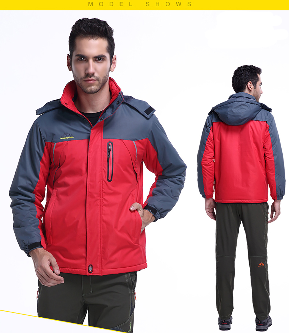 Pluse Size Outdoor Fashion Hooded Punch Jacket