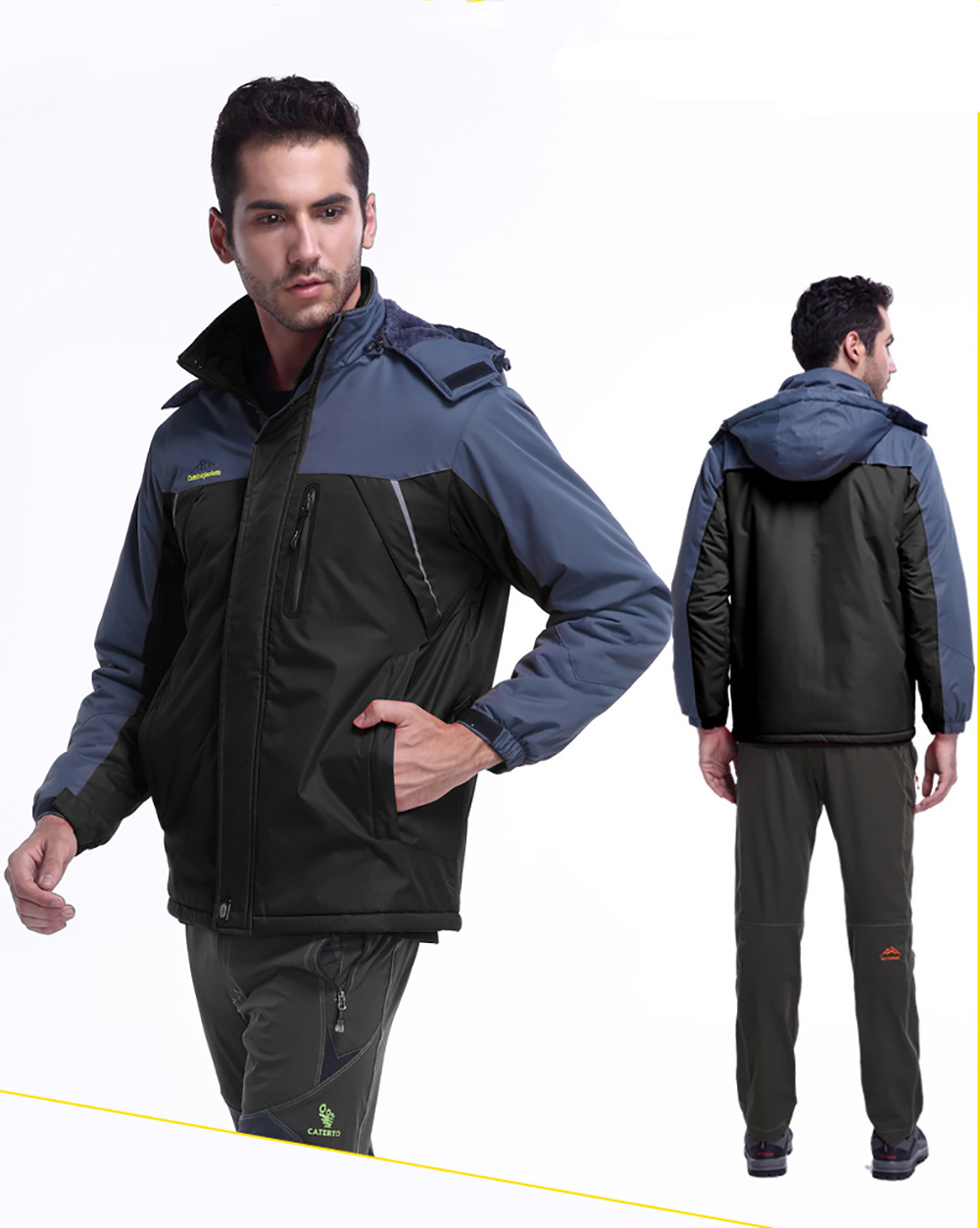 Pluse Size Outdoor Fashion Hooded Punch Jacket