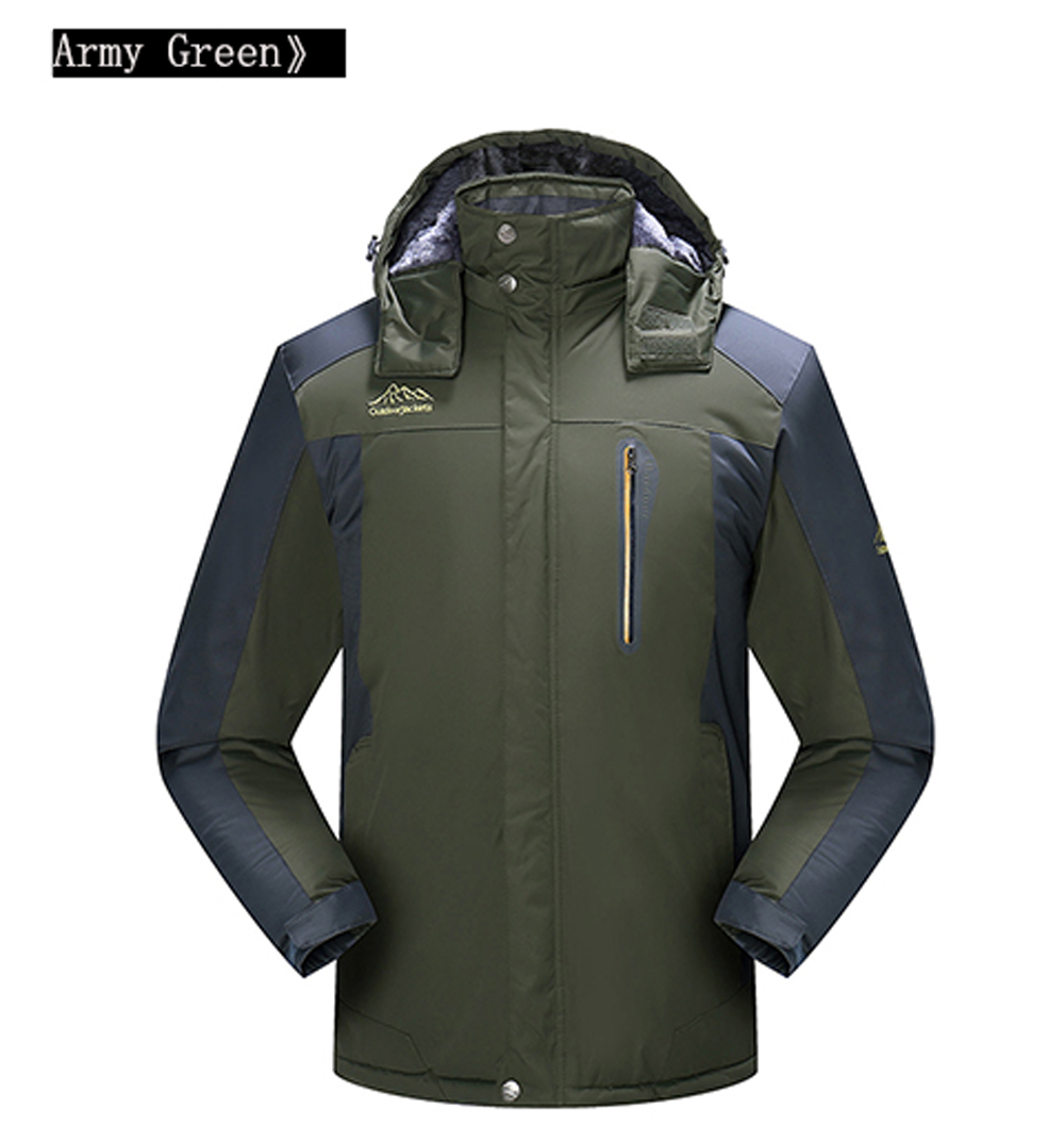 Winter Men's Outdoor Windproof Plus Large Size Warm Jacket