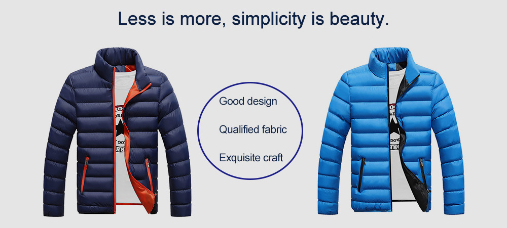 Men Warm Jacket Cotton Winter Padded Coat Classic Style