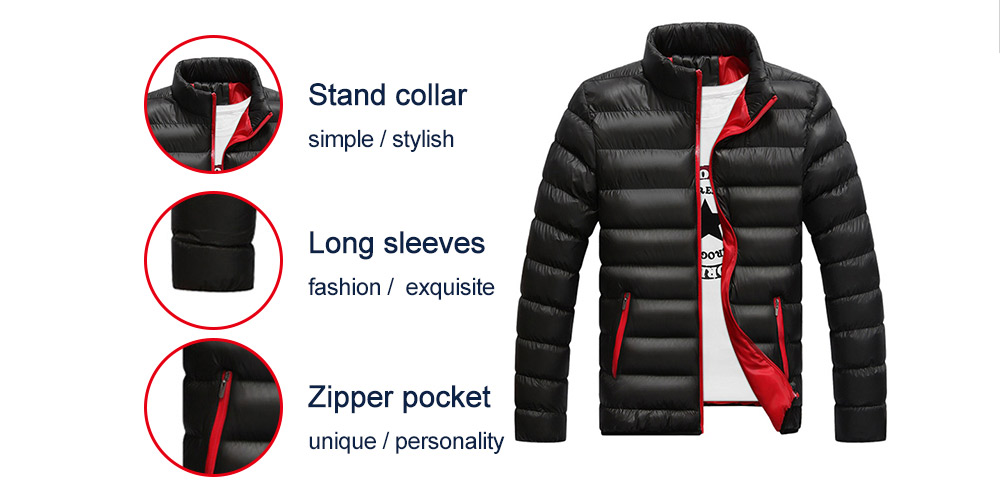 Men Warm Jacket Cotton Winter Padded Coat Classic Style