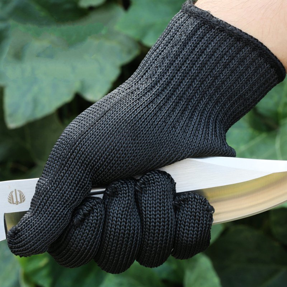 A pair of anti cut protective self-defense level 5 wire gloves