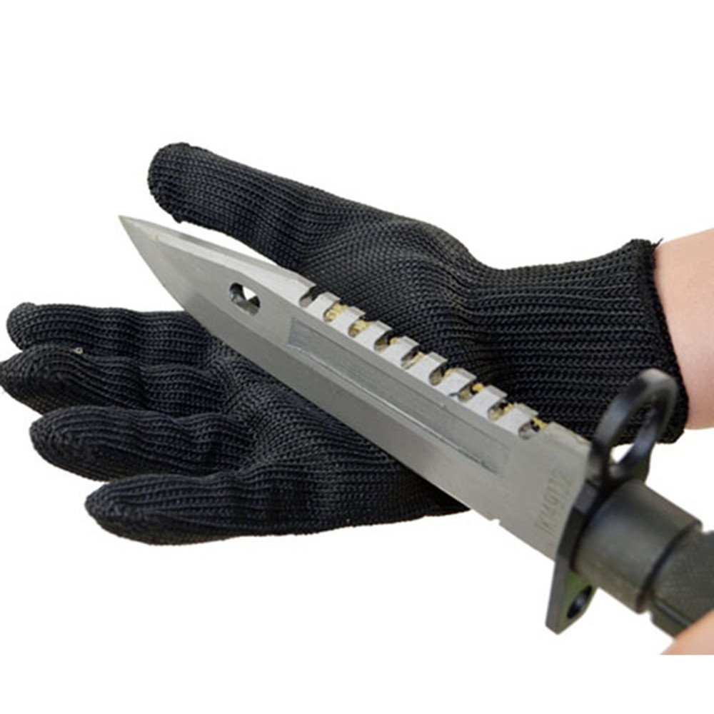 A pair of anti cut protective self-defense level 5 wire gloves