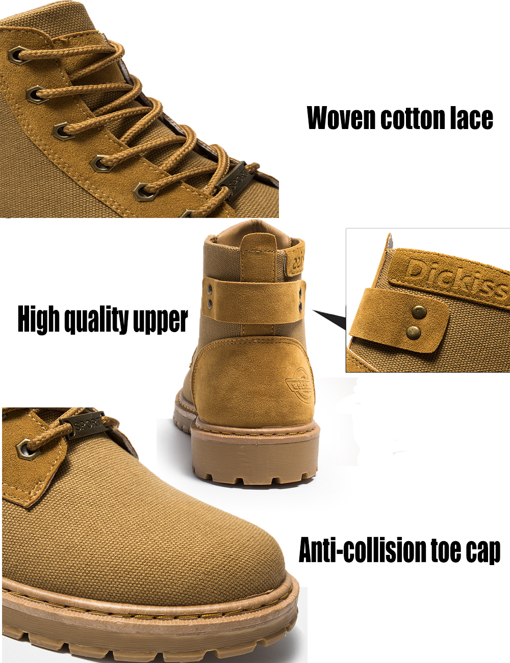 ZEACAVA Men's Outdoor Plus Cotton Canvas Boots