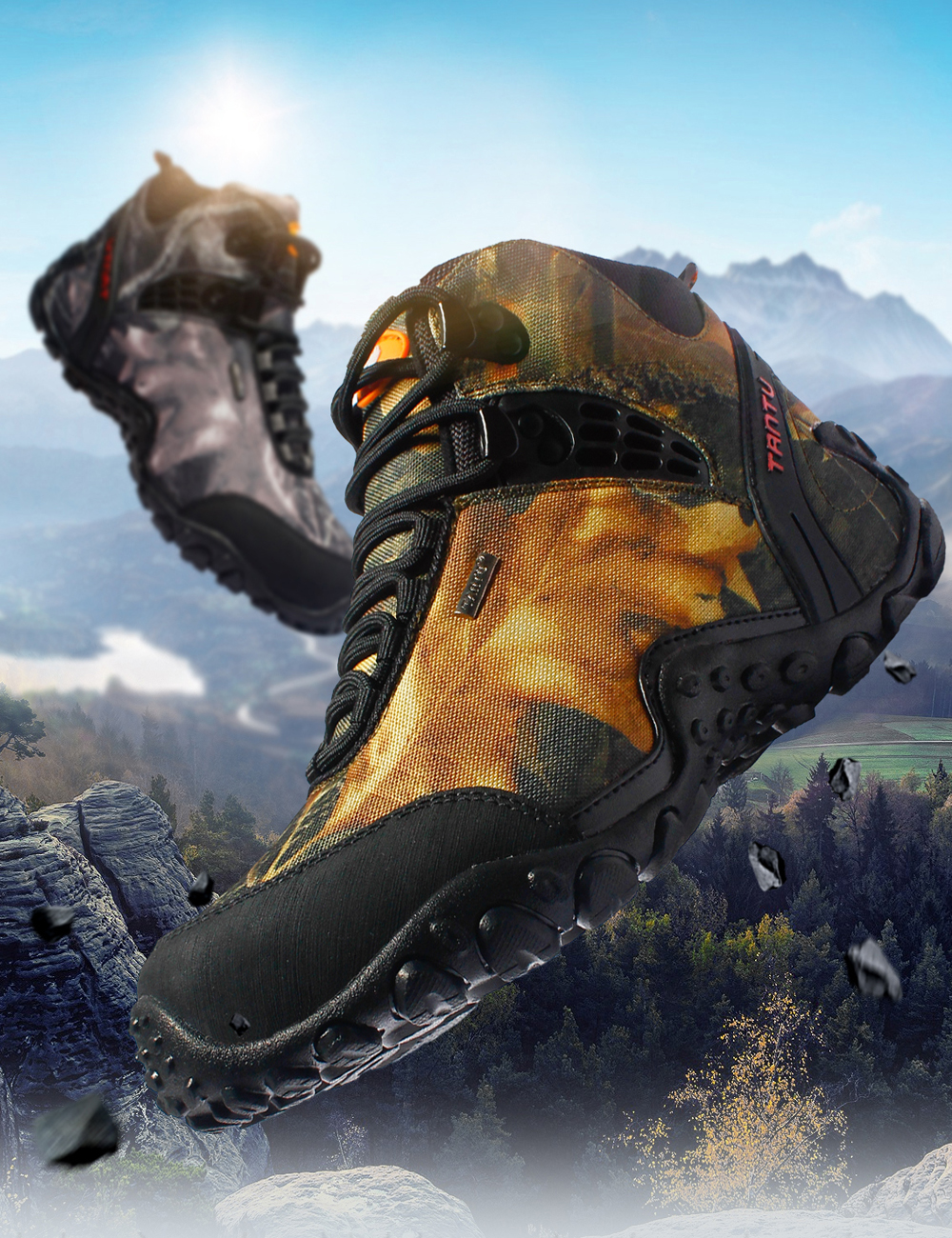 High-top Outdoor Camouflage Hiking Shoes for Men