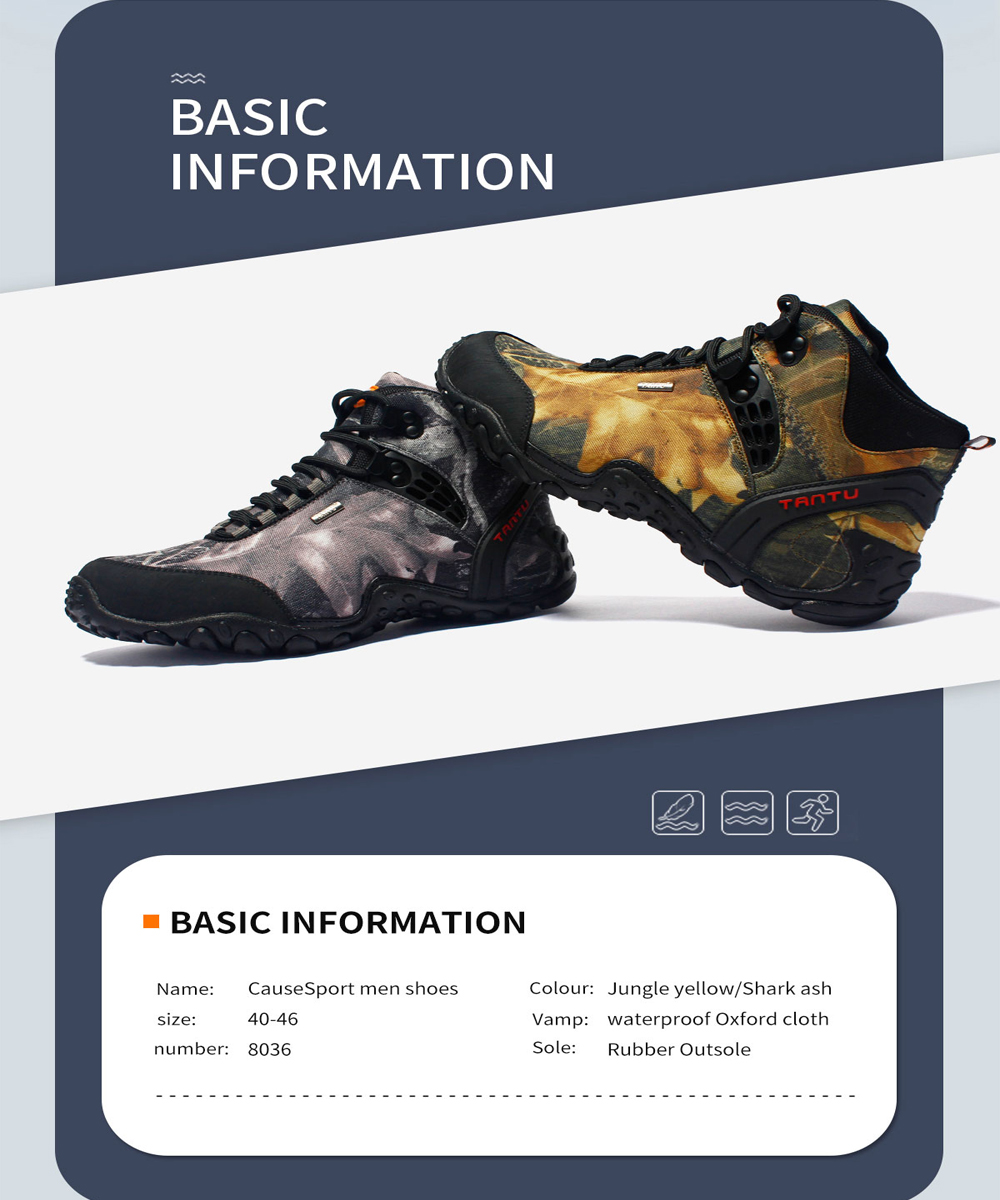 High-top Outdoor Camouflage Hiking Shoes for Men