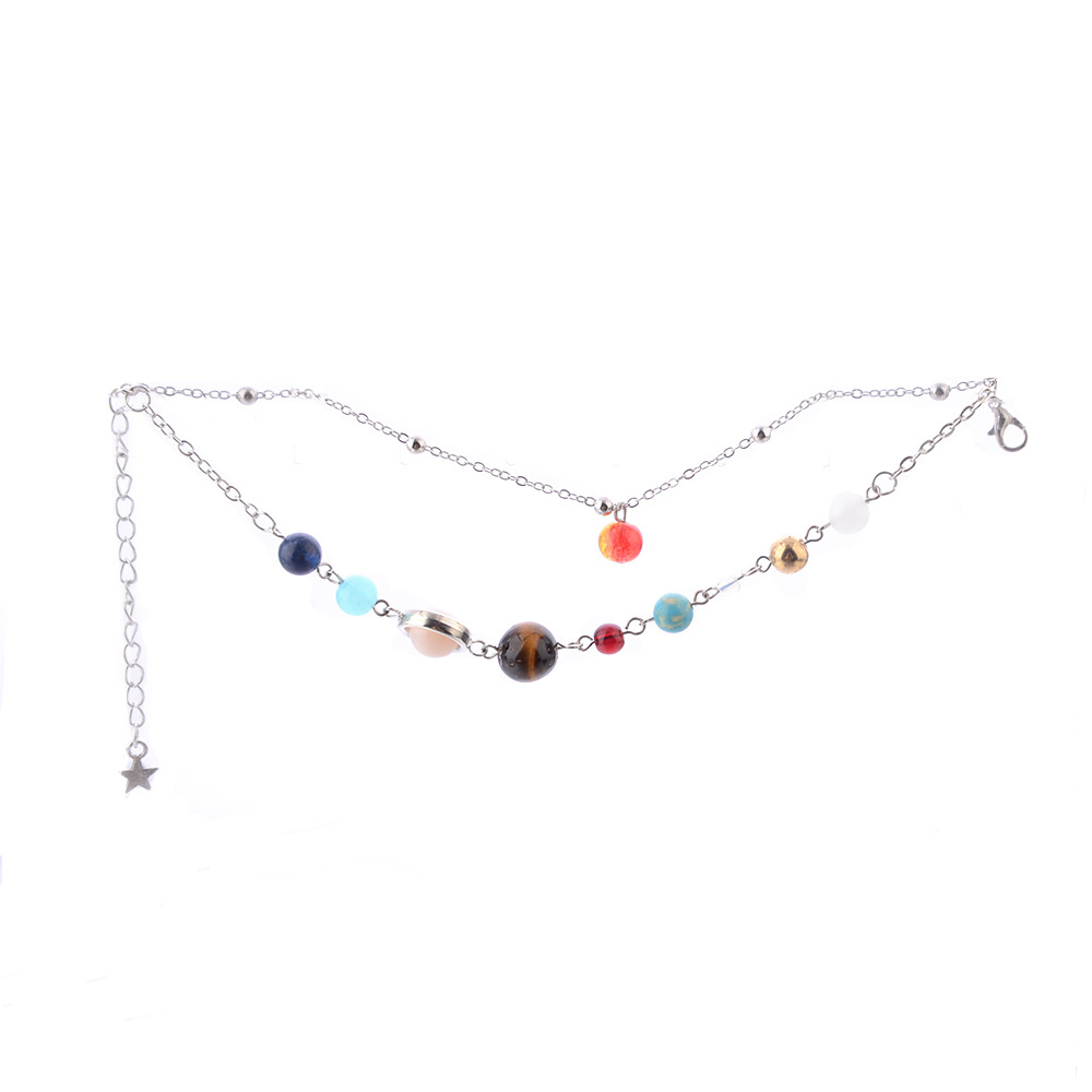 Creative Personality Galaxy Galaxy Double Color Female Anklet