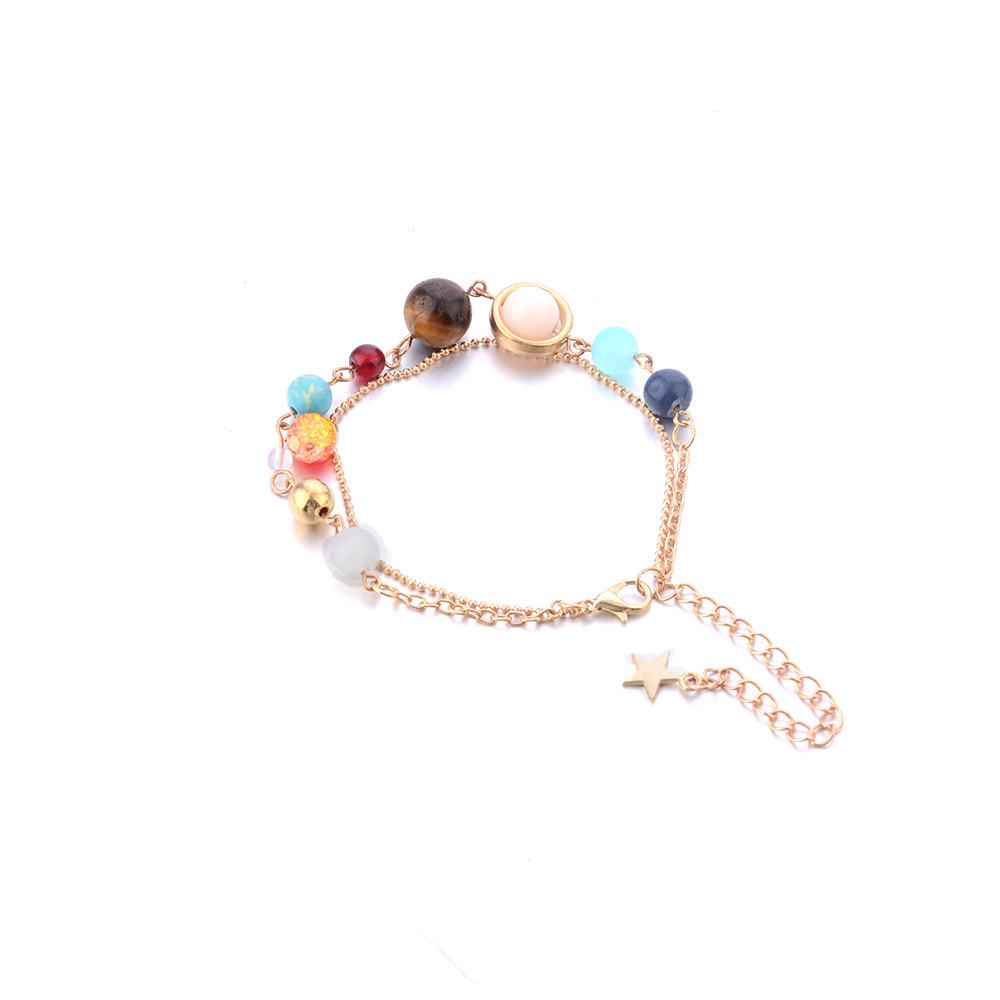 Creative Personality Galaxy Galaxy Double Color Female Anklet