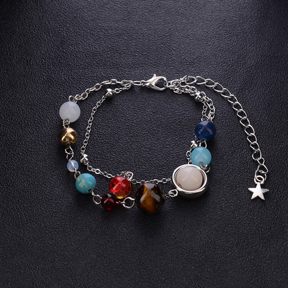 Creative Personality Galaxy Galaxy Double Color Female Anklet