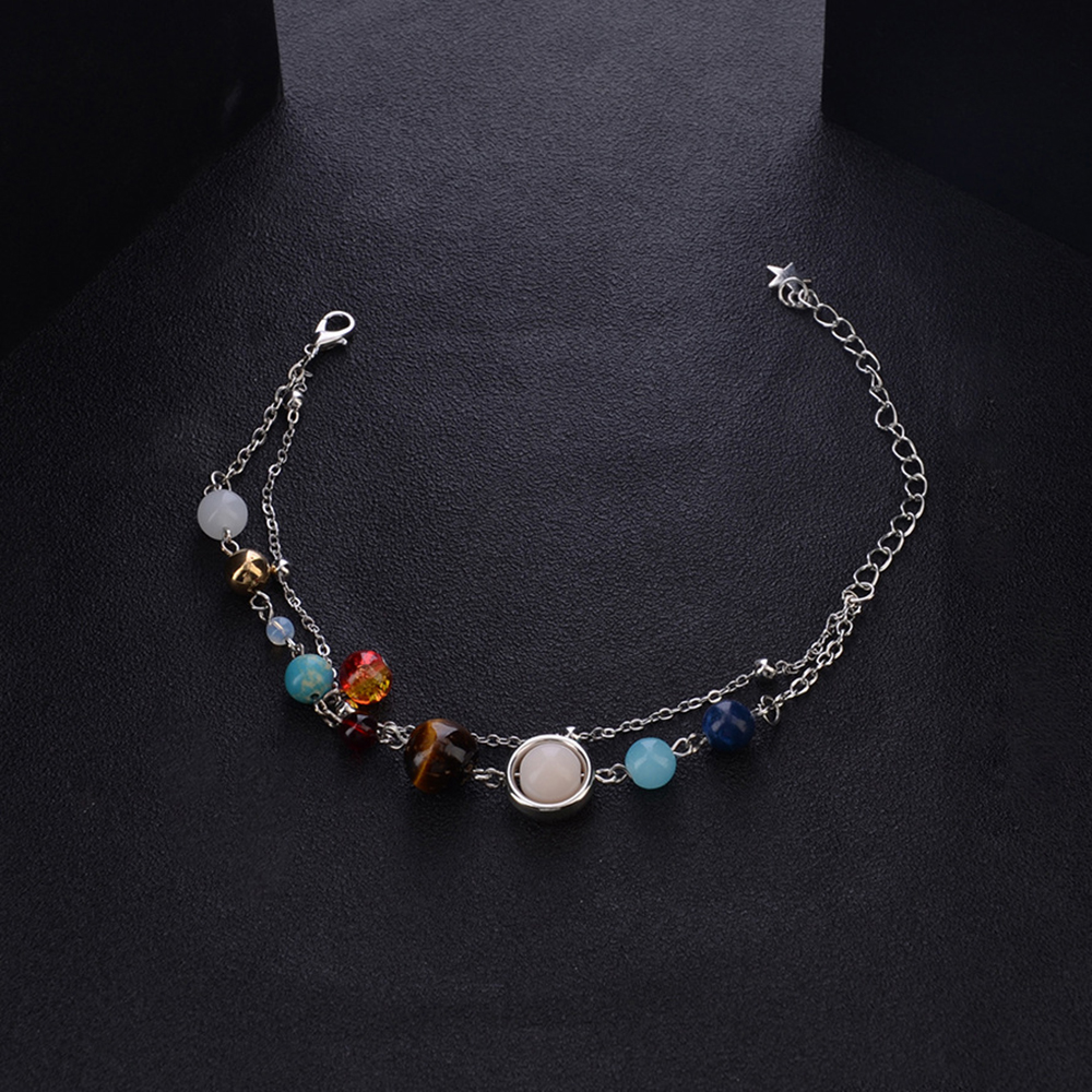 Creative Personality Galaxy Galaxy Double Color Female Anklet