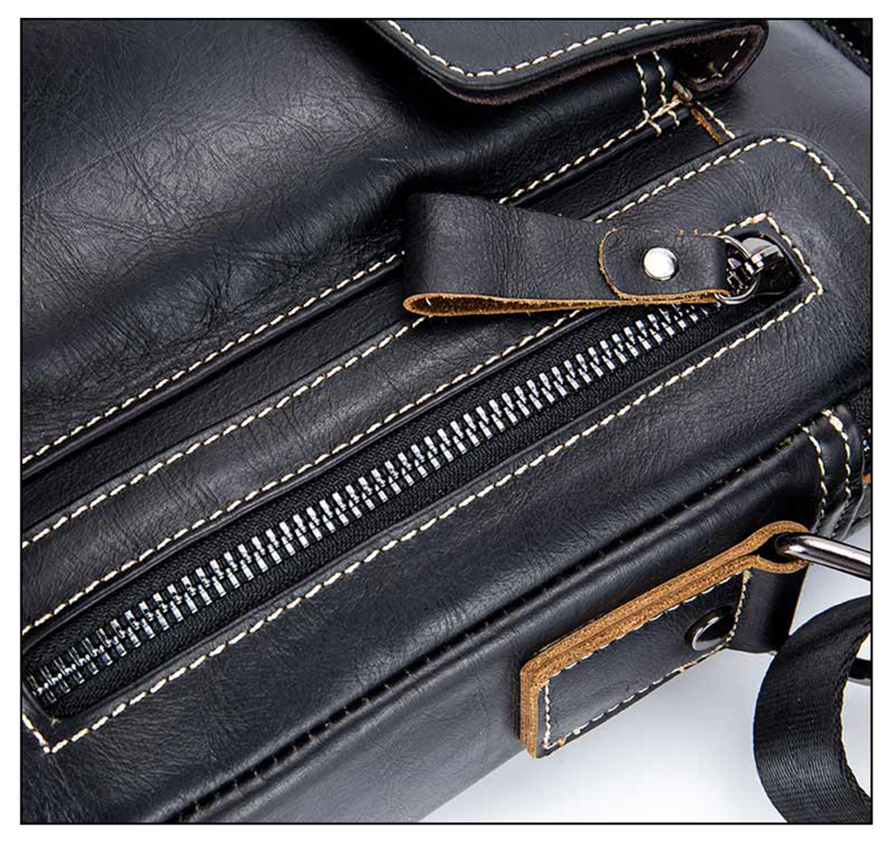 Genuine Leather Men Messenger Casual Crossbody Male Handbag Shoulder Bag