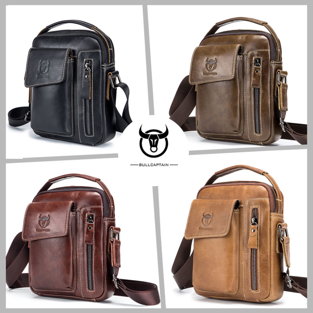 Genuine Leather Men Messenger Casual Crossbody Male Handbag Shoulder Bag