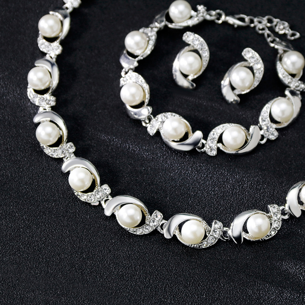 New Personality Pearl Necklace 3 Piece Set-B