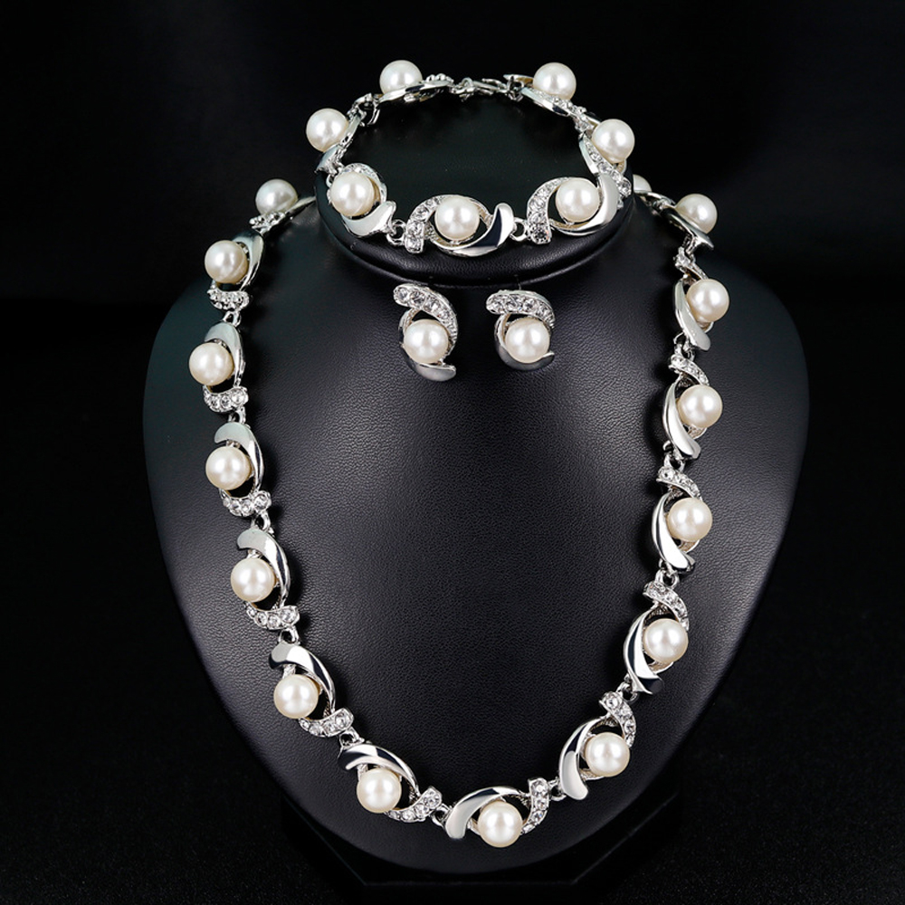 New Personality Pearl Necklace 3 Piece Set-B