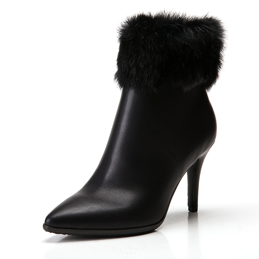 Pointed High-Heeled Short Boots Warm Women'S Boots