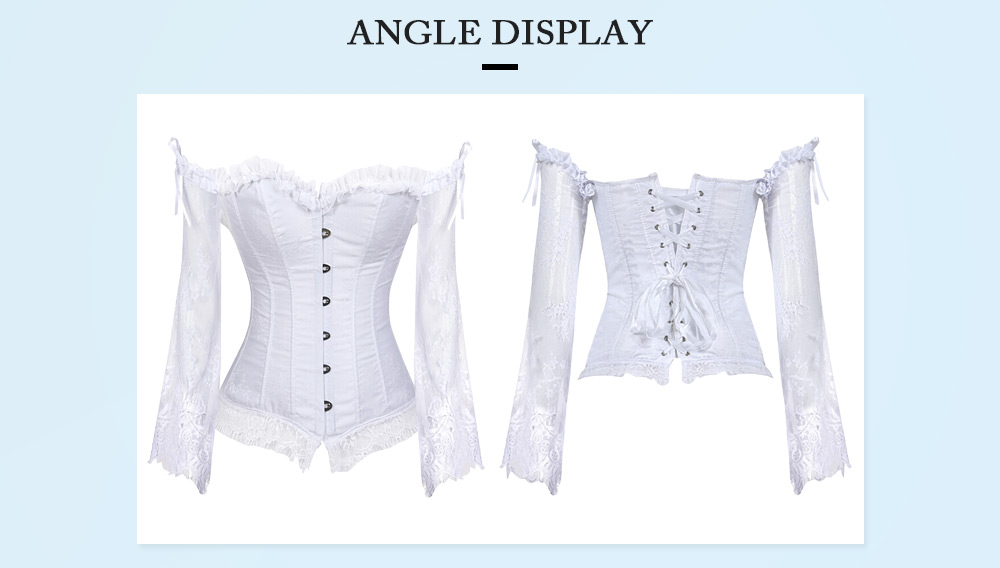 Lace Insert Flare Sleeve Corset