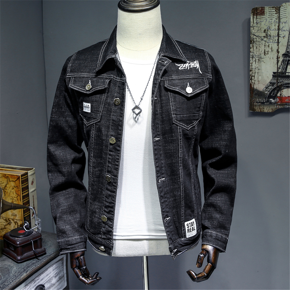 Teen Street Trend Slim Jacket Men'S Fashion Casual Loose Jacket 619