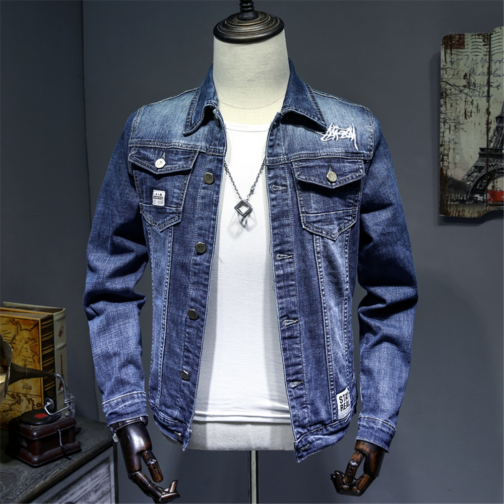 Teen Street Trend Slim Jacket Men'S Fashion Casual Loose Jacket 619