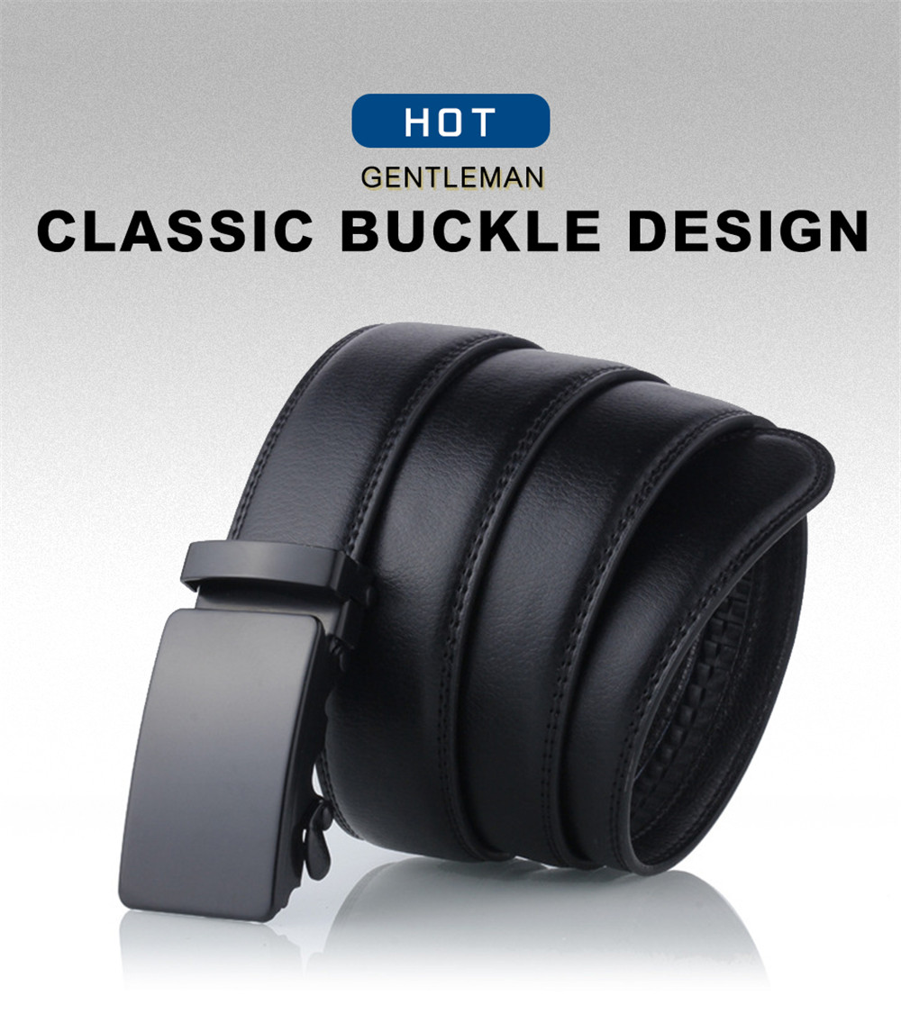 Men's Belt Personality All Match Black Automatic Belt Accessory