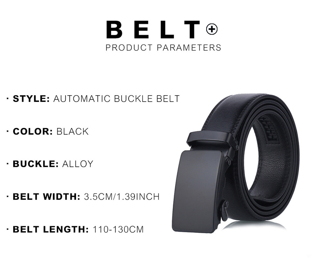 Men's Belt Personality All Match Black Automatic Belt Accessory