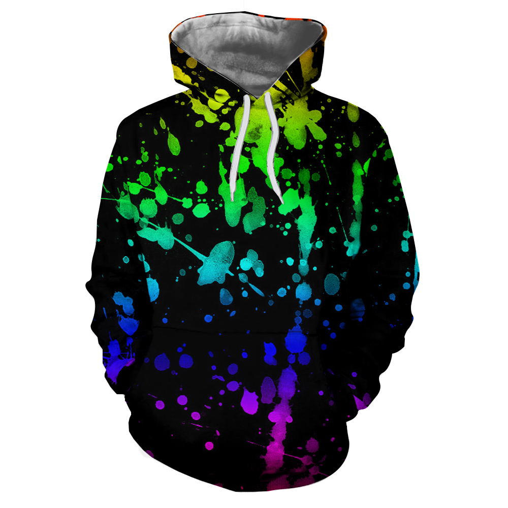 Hot New Digital Printing Snowflake Rain 3D Hoodie