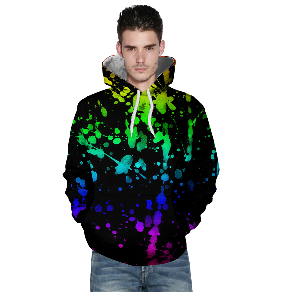 Hot New Digital Printing Snowflake Rain 3D Hoodie