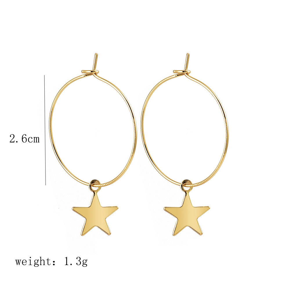 1 Pair of Earrings Women'S Fashion Earrings Personality Simple Star Earrings