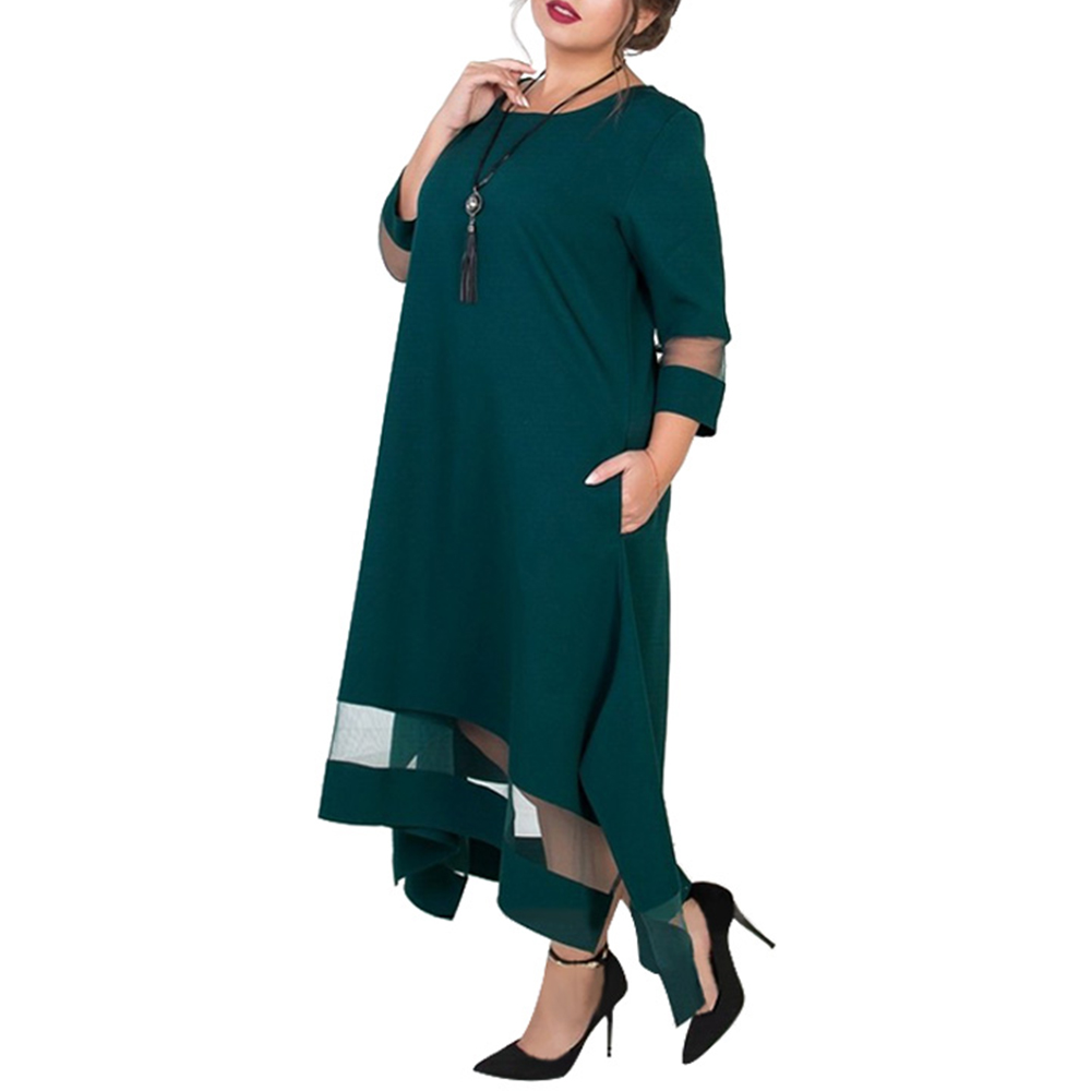 A Line 5xl 6xl Plus Size Dress Mesh Elegant Women Dress Large Size Long Maxi