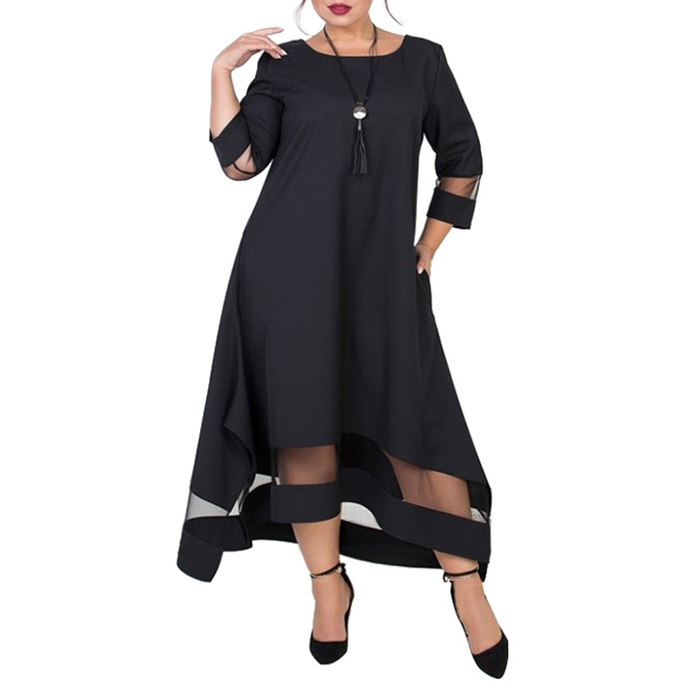 A Line 5xl 6xl Plus Size Dress Mesh Elegant Women Dress Large Size Long Maxi