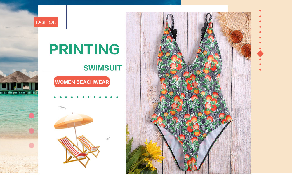 Sexy Printing Bikini Swimsuit Women Beachwear Swimwear Bathing Suit