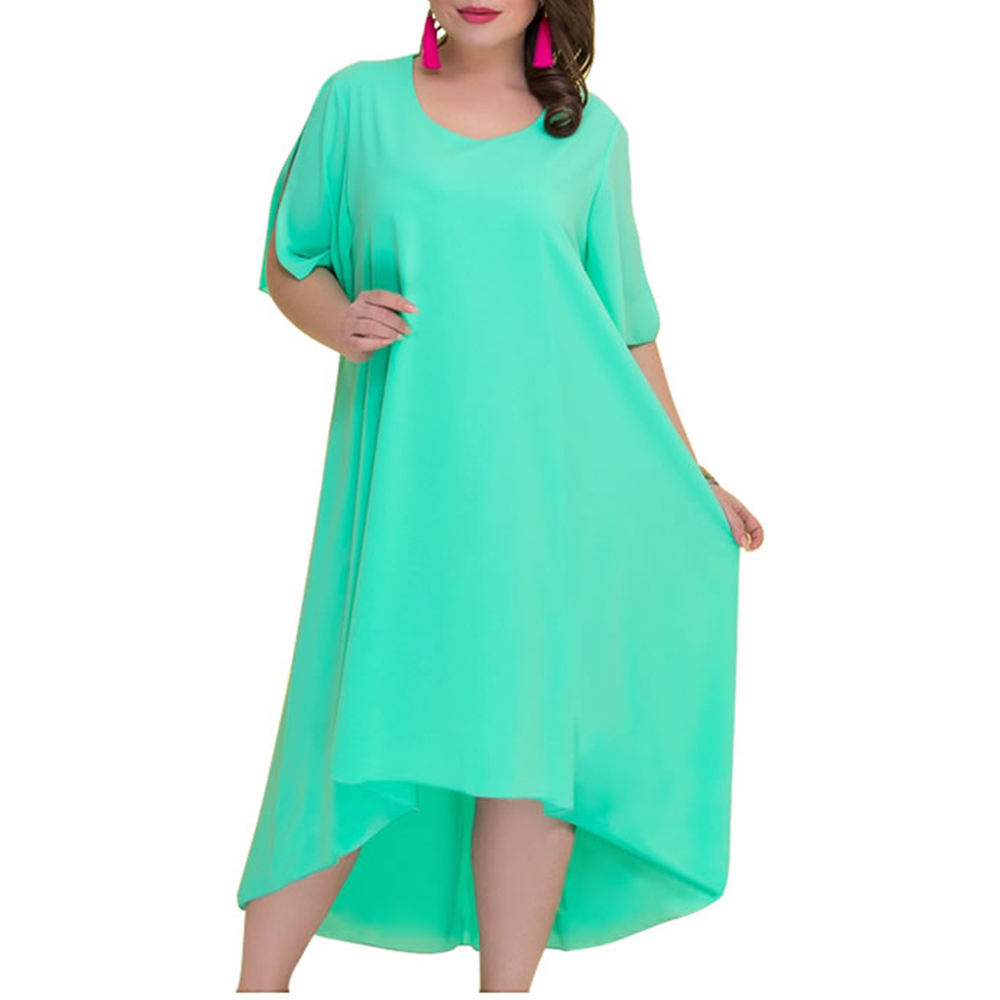 Casual Loose Large Size Summer Irregular Long Dress