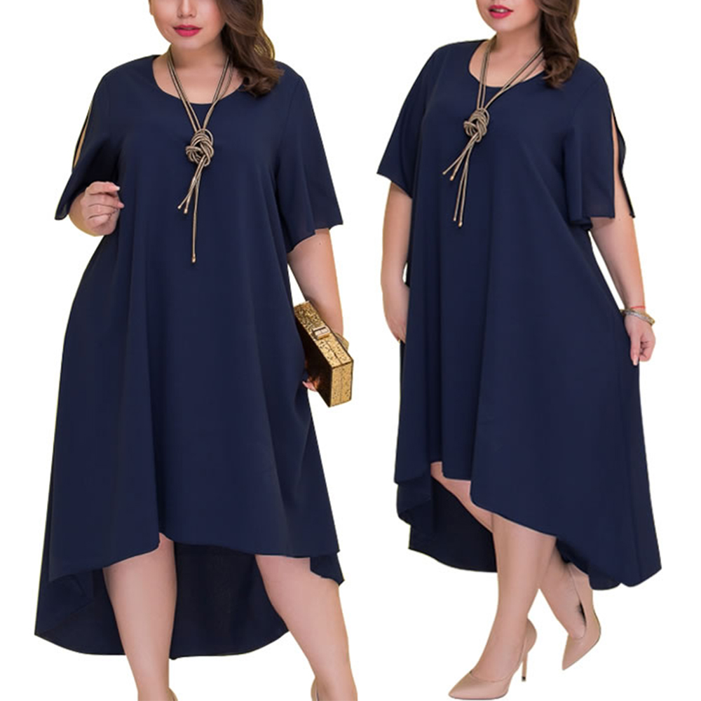 Casual Loose Large Size Summer Irregular Long Dress