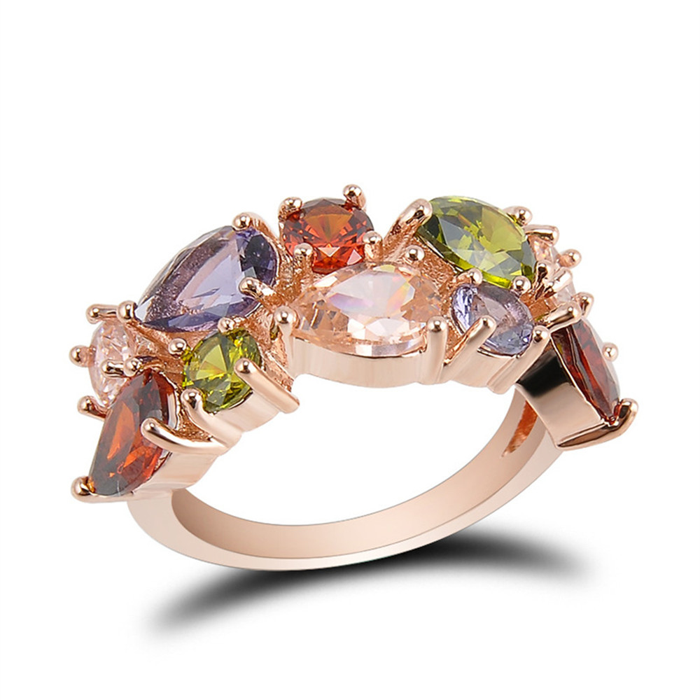 Elegant Women's Colorful Wedding Ring