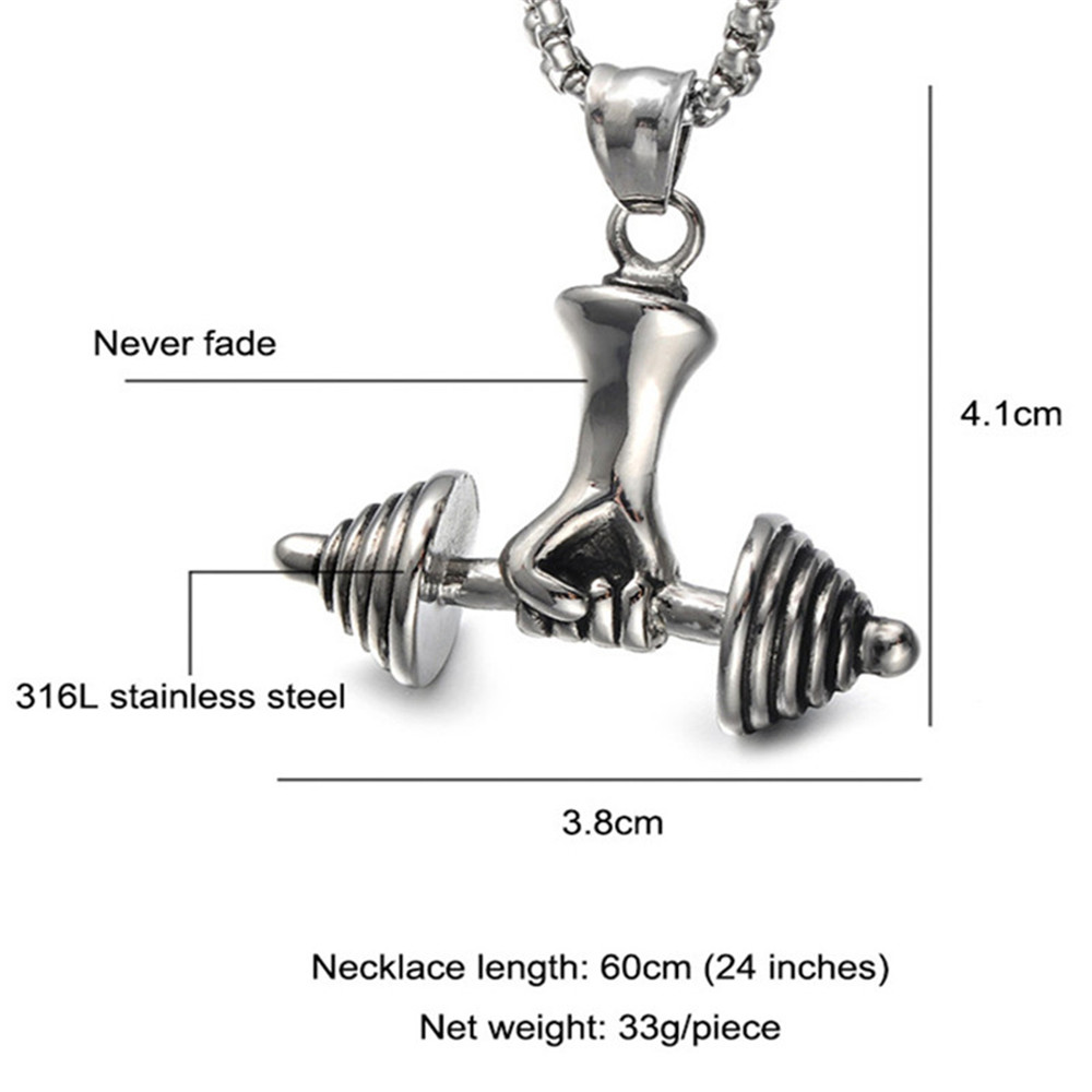 Men's Hand Single Weightlifting Necklace