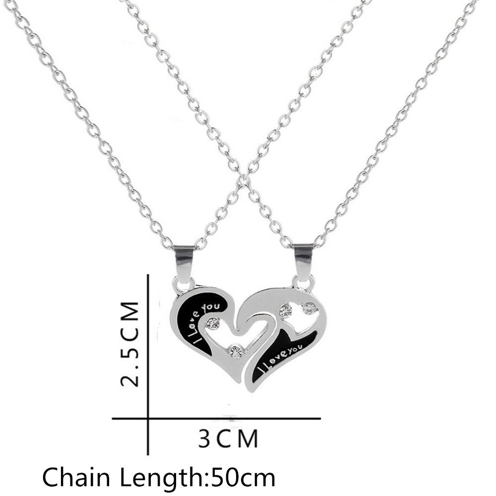 Creative Personality Moon Lover Love Necklace Creative Personality Moon Lover Love Necklace