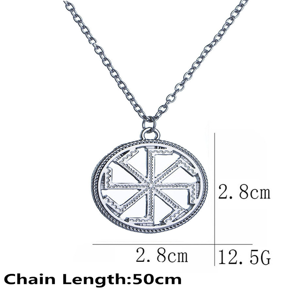 European and American Punk Men's Round Side Alloy Necklace
